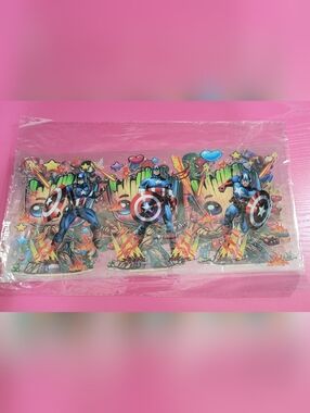 UV DTF Tumbler Cup Stickers 4 Sheets Captain America Spider Man (0833)
